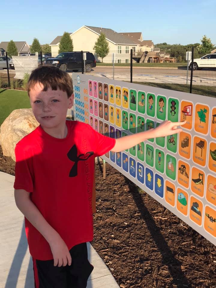 New communication board at Place to Play Park