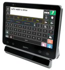 Side view of a Grid Pad 13 Vida with onword qwerty vocab. 