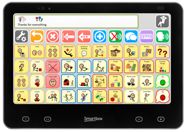 Front of Grid Pad 13 with quickstep max vocab.