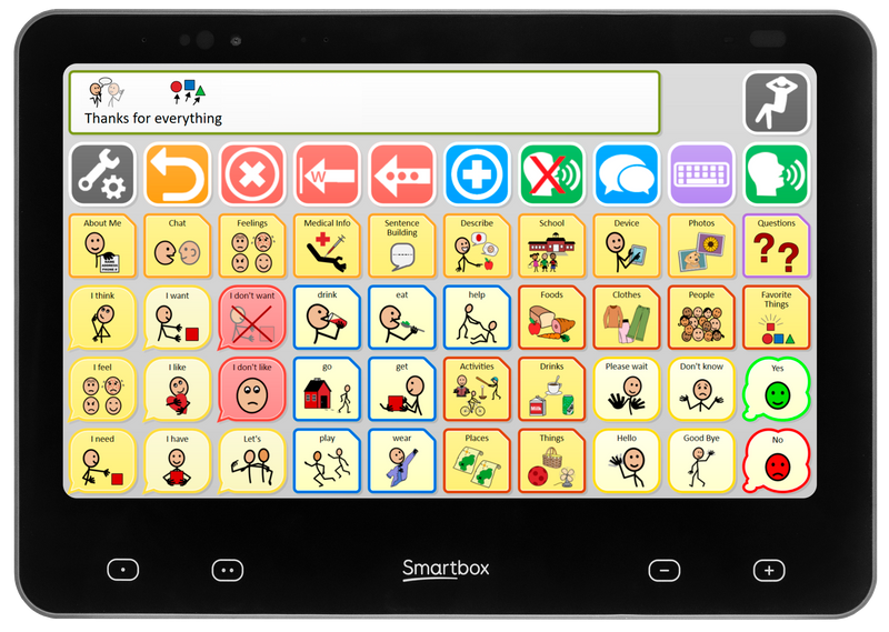 Front of Grid Pad 13 with quickstep max vocab.