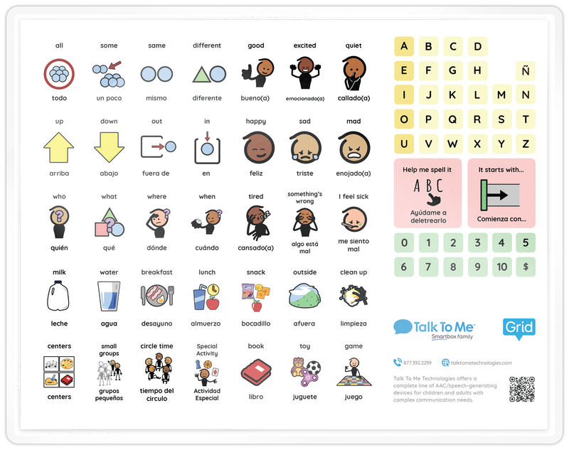 Place mat communication board laminated back preview