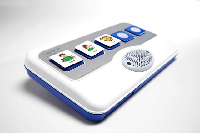 Blue version showing speaker and symbols