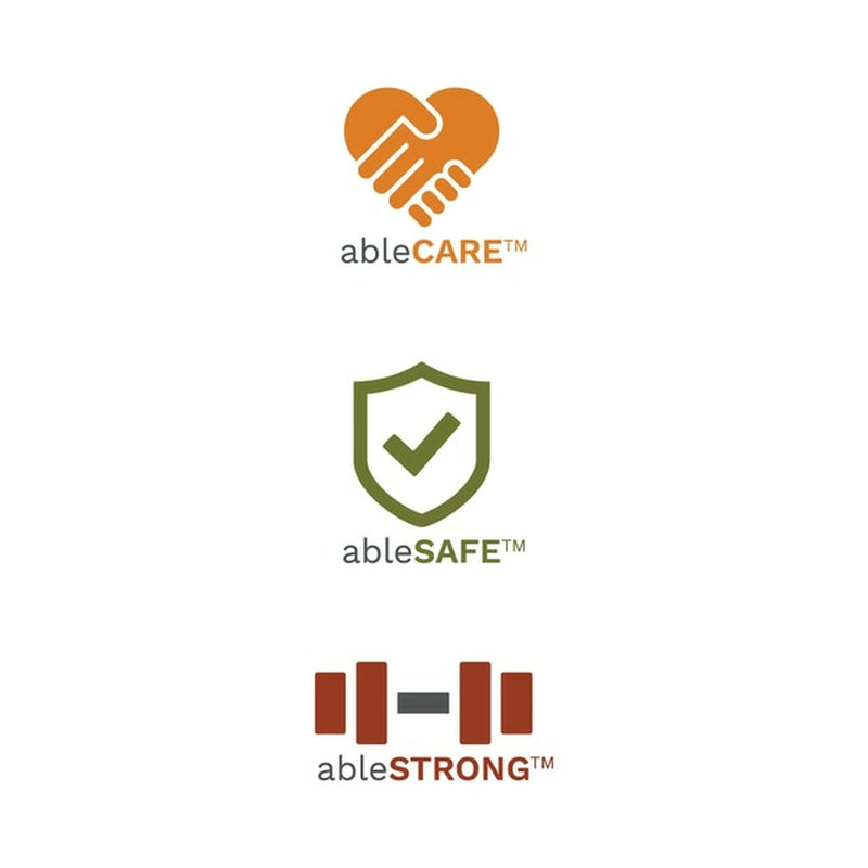 able Care, able Safe, able Strong icons